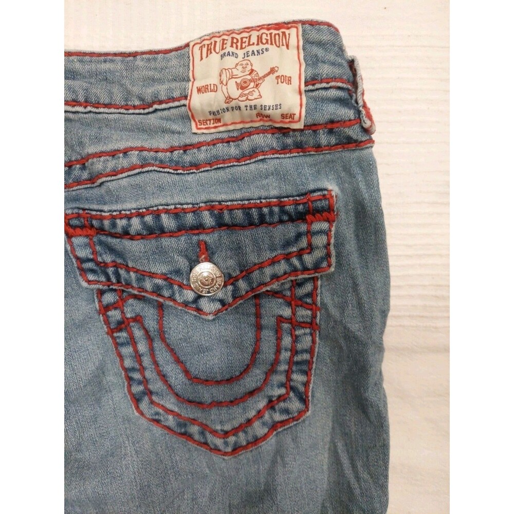 Sz 30 True Religion Becca Super T Bootcut Jean Red Stitching